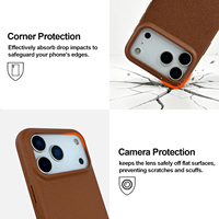 Coque de téléphone personnalisée en cuir texturé, étui souple en TPU à grain, impression UV, coque de téléphone Android personnalisée, coques fines de 1,5 mm pour iPhone 17 Pro
