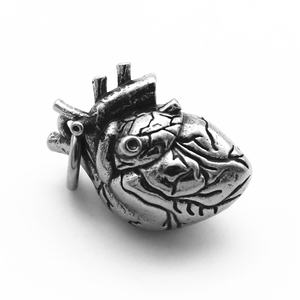 Collier Pendentif Cœur Battant Vintage en Acier Inoxydable 316, Bijoux pour Hommes en Acier Titane Tendance - Product Image 5