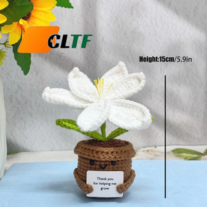 Adorable Planta de Lirio Tejida a Crochet, Flores de Crochet, Regalo de Agradecimiento, Regalo para el Día de la Madre, Regalo para Apreciar a la Maestra, Flor de Crochet - Product Image 2