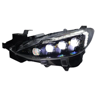 Longding pour Mazda 3 Axela 2014-2016 – Ensemble de phares LED automatiques 100W 12V 6500K, lentille bifocale en cristal à 4 segments, amélioration de la lampe avant