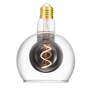 Kualitas Tinggi Spiral Ganda Filamen G125 4W LED Besar Edison Coklat Tua Bola Lampu LED