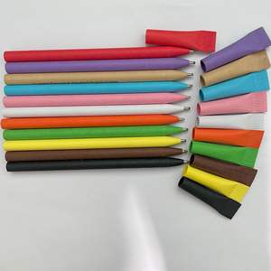 Stylo publicitaire promotionnel avec impression de logo, tube en papier kraft, stylo à bille, capuchon de dentifrice, utilisation en hôtel, conférence, modèle <span class=keywords><strong>HJC</strong></span> - Product Image 4