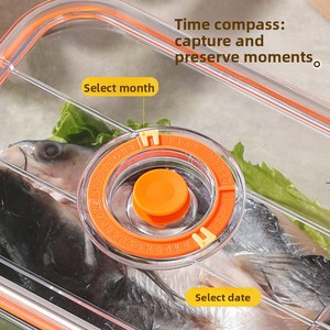 กล่องเก็บอาหารสุญญากาศพลาสติกเกรดสำหรับอาหาร ใช้กับตู้เย็นและไมโครเวฟได้ ชุดจัดระเบียบครัวสำหรับเก็บผักและผลไม้ - Product Image 3