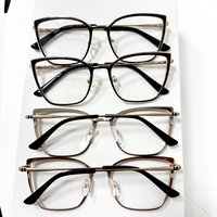 Montures de lunettes hybrides légères et durables de qualité supérieure, d'inspiration vintage, en métal, vente en gros mixte, style intemporel pour unisexe