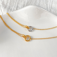 Bracelet en chaîne O en acier inoxydable 316L EMANCO, fermoir à anneau géométrique, plaqué or 14 carats, bijoux pour femmes pour mariage