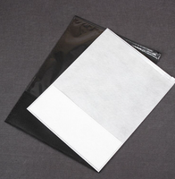 T-shirt transparent zip-lock noir personnalisé sac à fermeture éclair biodégradable en plastique PE avec sérigraphie pour vêtements emballage chaussettes chaussures