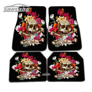 SONSANG, alfombrillas con estampado Floral para coche, 4 piezas, alfombras automáticas universales para SUV, furgoneta, camión, alfombrillas de decoración <span class=keywords><strong>Interior</strong></span> de coche - Product Image 6