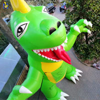 Ballon de dinosaure gonflable géant, ballon de publicité de dessin animé, avec souffleur