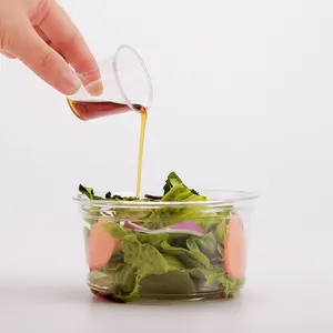 Sauc 1 온스 2 온스 컵 뚜껑 미니 소스 용기 플라스틱 소스 컵