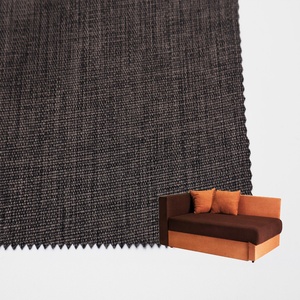 Tela textil para el hogar, material de equipaje 100% poliéster, <span class=keywords><strong>lino</strong></span>, aspecto <span class=keywords><strong>grueso</strong></span>, duradero, gris oscuro, tapicería, muebles, sofá - Product Image 3