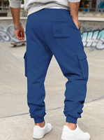 Pantalon de survêtement cargo épais pour homme Pantalon baggy de sport Jogger Poches Plus Size Winter Active Bottoms Street Style Fashion Joggers