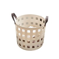 Grand panier à linge rectangulaire pliable moderne et écologique en plastique avec poignées en PP pour l'organisation de la maison, des salles de bain et des articles pour bébés