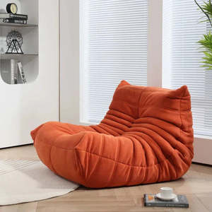 Fauteuil <span class=keywords><strong>Togo</strong></span> de luxe OEM en cuir véritable, pliable, compressé, style moderne en velours côtelé pour un confort optimal - Product Image 1