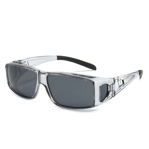 Sarmalamak ile polarize güneş gözlüğü Fit gündüz gece sürüş miyopi gözlük parlama önleyici Lunettes De Conduite Nocturne PC çerçeve - Product Image 5