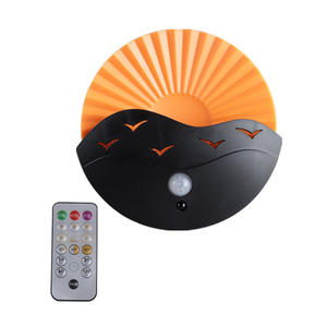 Bắc Âu trang trí đêm đèn hành lang phòng ngủ nightlight cảm biến không dây chuyển động & điều khiển từ xa dẫn đèn tường - Product Image 2