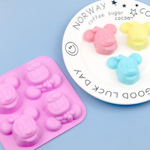 Moules en silicone prix usine pour la décoration de gâteau dessin animé fille souris Fondant moule safran outils de cuisson OEM/ODM bienvenue - Product Image 4