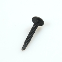 Vis à tête cylindrique noire durable, à empreinte Phillips, avec large surface de roulement pour le fixation de revêtements et de bardages sur les ossatures métalliques