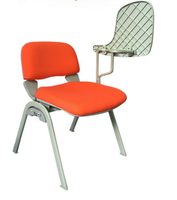 Chaise de formation empilable en acier rembourrée en tissu avec revêtement en poudre pour bureau, école, conférence, séminaire, événement