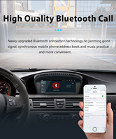 Autoradio Android 14 OLED avec CarPlay et Android Auto sans fil Snapdragon 665 pour BMW Série 3/5 E60/E61/E90 Écran multimédia GPS