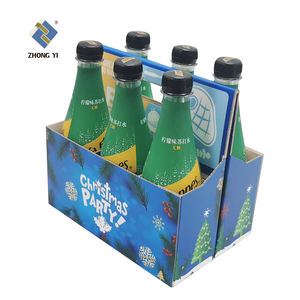 定制纸板牛皮纸支架4 6包饮料瓶载体盒波纹啤酒盒 - Product Image 6