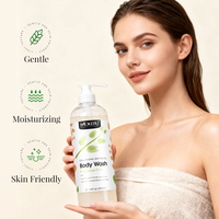 Mokeru 900ml Herbal Colloidal Oatmeal Liquid Shower Gel Pembersih Tubuh Menyegarkan dan Melembapkan untuk Semua Jenis Kulit Label Pribadi