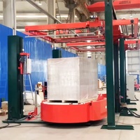 Machine d'emballage de palettes en ligne 380V/50Hz avec distributeur de feuille supérieure, directement de l'usine |   Fabricant de film étirable pour palettes de haute qualité