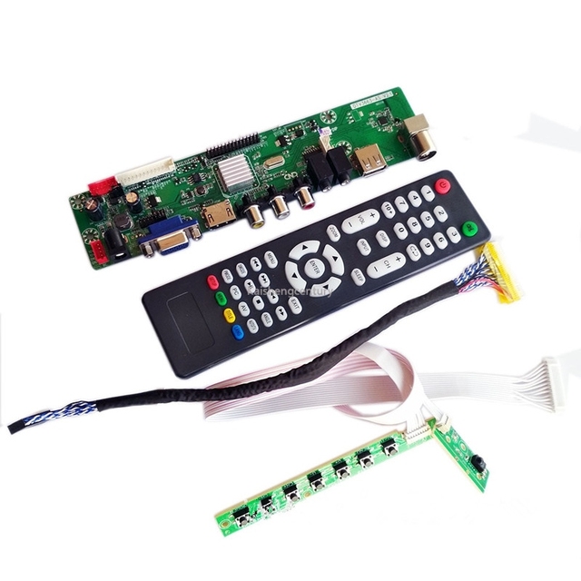 DTV 3663-AS V2.1 LED TV motherboard high definition digital DVB-C SVB-T DVB-T2 universal jumper controller driver motherboard 63