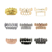 Grilles de bijoux dentaires personnalisées Crocs de vampire Grillz à fond glacé Hiphop bon marché pour dents en or Grillz