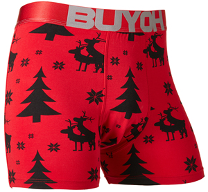 Rosso modello stampato traspirante cotone organico custom pugile della biancheria intima degli uomini slip - Product Image 1