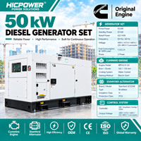 Groupe électrogène diesel Cummins 50 kW 62,5 kVA triphasé 50/60 Hz, vente en gros, groupe électrogène de secours industriel pour chantier de construction