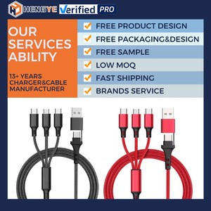 5 trong 1 tinh khiết Đồng Type-C đa chức năng điện thoại Micro USB Loại C sạc cáp 1.2m siêu sạc cáp bện cáp dữ liệu - Product Image 4