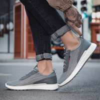 Chaussures de course minimales pour hommes marche survêtement Jogging baskets tissu extensible évider trou d'air maille d'air respirant à lacets bas