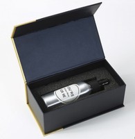 Boîte en papier rigide carrée haut de gamme personnalisable avec finition brillante et mate, revêtement en feuille d'or, et doublure en éponge pour emballage cosmétique