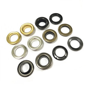 DICKIES Occhiello Metallico 28*15.5 MM in Ottone Nichel-Free, con Bordo Arrotolato Più Pesante e Duro, Colori Placcati, 6 Punte, Guarnizione, Diametro Occhiello 15 MM - Product Image 2