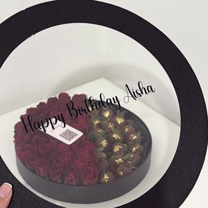 Boîte cadeau ronde en carton de luxe pour chocolats et fraises EID - Product Image 3