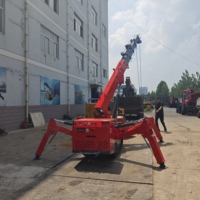 Grue araignée Jiusheng de haute qualité pour la manutention sécurisée des matériaux dans les espaces étroits, installation de vitrages, travaux de toiture, ponts et usines