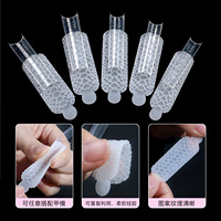 Autocollants 3D en silicone pour les ongles, 60 pièces, extensions de moules, sculpture rapide, film souple, cristal, double embouts, formes de gel de construction, vente en gros