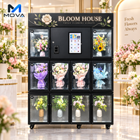 Distributeur automatique de fleurs en libre-service, casier réfrigéré pour bouquets, fonctionnement 24h/24 et 7j/7