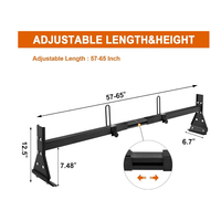 Barres de toit universelles pour fourgonnette, longueur réglable 57''-65'', 3 barres - Compatible avec les fourgonnettes Chevy Express 1996 et plus, capacité de charge de 800 lb