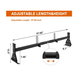 Universal Roof Ladder <strong>Rack</strong> for <strong>Van</strong> Adjustable Length 57''-65'' 3 Bars - Fit Chevy Express <strong>Vans</strong> 1996-Up 800LB Load-Capacity - Product Image 2