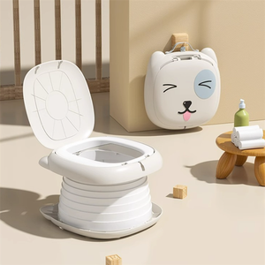 Siège de toilette pliable en plastique pour enfants, idéal pour l'apprentissage de la propreté, toilettes d'urgence pour voiture, <span class=keywords><strong>camping</strong></span>, extérieur et intérieur - Product Image 6
