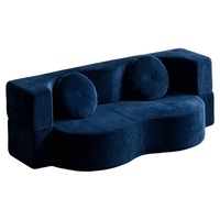 YQ Bestseller Vakuum-Kompressions-Flanell Gebogenes Neues Stoffsofa Alpha für Wohnzimmer, Sitz- und Liegefunktion, Faltbar, Multifunktional, Bequem und Entspannend