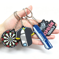 Porte-clés en caoutchouc à prix avantageux, logo d'entreprise personnalisé, porte-clés en PVC souple avec nom de marque, design mignon