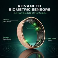 Bague connectée personnalisée OEM avec paillettes, bague de suivi d'activité à marque blanche avec prise en charge SDK