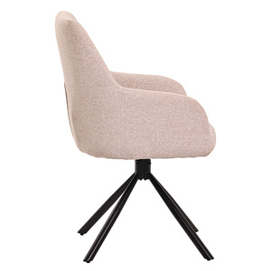 Kostenlose Musterlieferung: Neuestes Design Drehbarer Esszimmerstuhl mit Hoher Rückenlehne und Metallbeinen für Zuhause - Product Image 3
