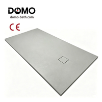 Receveur de douche Domo sur mesure antidérapant en SMC, moderne, en résine de pierre, profil bas, rectangulaire, pour projets hôteliers