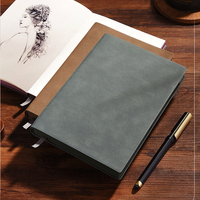 Cuaderno de Tapa Dura de Lino y Cuero PU Azul Marino A5 Personalizado al por Mayor para Promociones, con 100 Hojas, Encuadernación Cosida y Logotipo