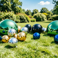 Ballon sphérique géant en PVC miroir doré brillant avec anneaux en D pour la décoration intérieure et extérieure de mariages, fêtes, scènes et événements