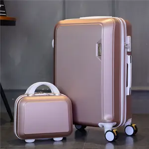 Набор из 2 предметов для багажа с логотипом ABS, жесткий Набор для ручной клади и багажа размером 14,20 дюймов для путешествий