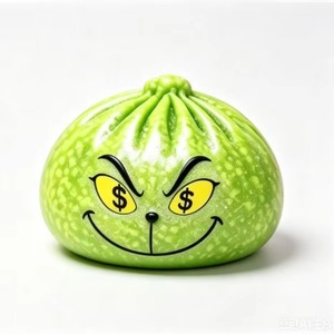 ของเล่นบีบตุ๊กตาสัตว์ประหลาดสีเขียวเรืองแสงในที่มืดสำหรับคริสต์มาส  TPR Squishy Dumpling ของเล่นบีบช้าๆ บรรเทาความเครียด  กล่องสุ่ม  ของขวัญขายส่ง - Product Image 4